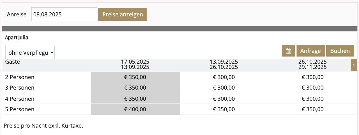 Price form placeholder desktop - Apartments Dengg Mayrhofen