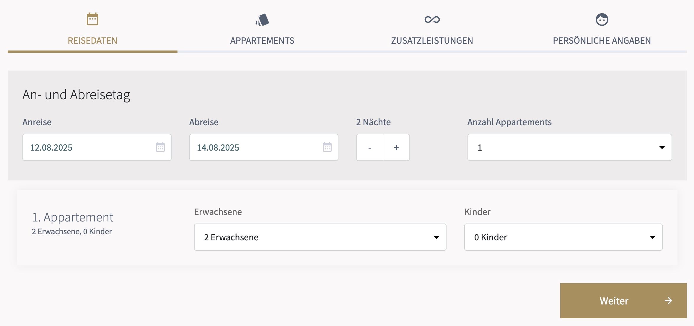 booking form desktop view booking form placeholder desktop - Apartments Dengg Mayrhofen